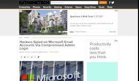 
							         Hackers Spied on Microsoft Email Accounts Via Compromised Admin ...								  
							    
