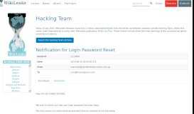 
							         Hacking Team - WikiLeaks - The Hackingteam Archives								  
							    