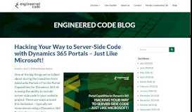 
							         Hacking Your Way to Server-Side Code with Dynamics 365 Portals								  
							    