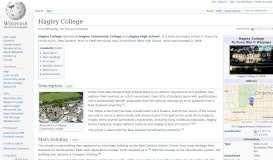 
							         Hagley College - Wikipedia								  
							    