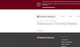 
							         Hahnemann University Hospital | | Temple Health								  
							    