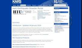 
							         Haiti Earthquake Disaster Portal | KARS Research								  
							    