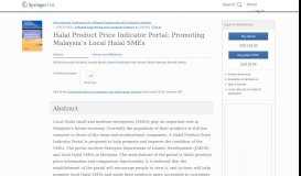 
							         Halal Product Price Indicator Portal: Promoting Malaysia's Local Halal ...								  
							    