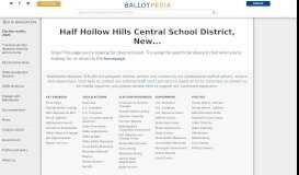 
							         Half Hollow Hills Central School District, New York - Ballotpedia								  
							    