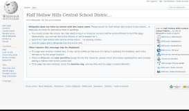 
							         Half Hollow Hills Central School District - Wikipedia								  
							    