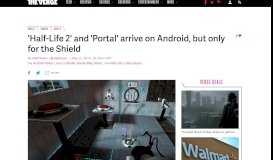
							         'Half-Life 2' and 'Portal' arrive on Android, but only for the Shield - The ...								  
							    