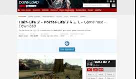
							         Half-Life 2 GAME MOD Portal-Life 2 v.1.1 - download | gamepressure ...								  
							    