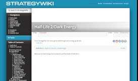 
							         Half-Life 2/Dark Energy — StrategyWiki, the video game walkthrough ...								  
							    