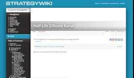 
							         Half-Life 2/Route Kanal — StrategyWiki, the video game walkthrough ...								  
							    