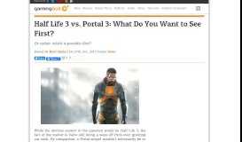 
							         Half Life 3 vs. Portal 3: What Do You Want to See First? - GamingBolt								  
							    