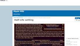 
							         Half-Life setting | Hippie Wiki | FANDOM powered by Wikia								  
							    