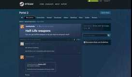
							         Half-Life weapons :: Portal 2 General Discussions - Steam Community								  
							    