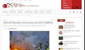 
							         Half of Coloradans live in areas at risk to wildfires | Morning Ag Clips								  
							    