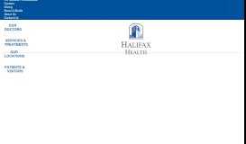 
							         Halifax Health | Home								  
							    