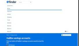 
							         Halifax savings accounts review | 2020 - Finder.com								  
							    