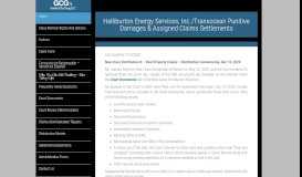 
							         Halliburton Energy Services, Inc./Transocean Punitive Damages ...								  
							    