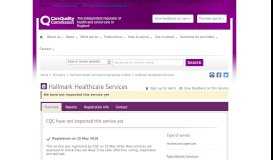 
							         Hallmark Healthcare Services - CQC								  
							    