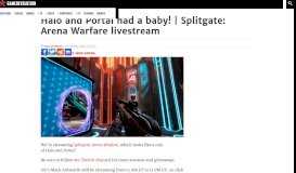 
							         Halo and Portal had a baby! | Splitgate: Arena Warfare livestream ...								  
							    