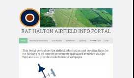 
							         Halton Airfield: This Portal centralises the airfield information and ...								  
							    