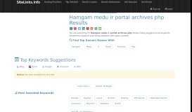 
							         Hamgam medu ir portal archives php Results For Websites Listing								  
							    