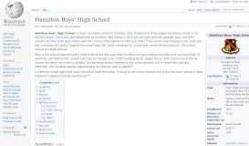 
							         Hamilton Boys' High School - Wikipedia								  
							    