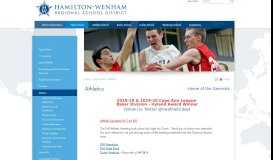 
							         Hamilton Wenham Regional School District: Athletics								  
							    