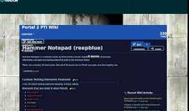 
							         Hammer Notepad (reepblue) | Portal 2 PTI Wiki | FANDOM powered ...								  
							    