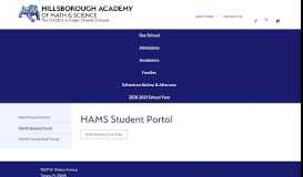 
							         HAMS Student Portal - Hillsborough Academy of Math and Science K-8								  
							    