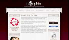 
							         Hand der Fatima - Esoterik Portal eSophia								  
							    