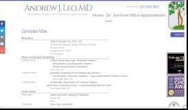 
							         Hand Surgeons | Andrew Leo | Curriculum Vitae - Andrew Leo MD								  
							    