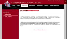 
							         Handbook / District Handbook - Cambria Heights School District								  
							    