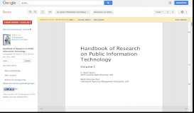 
							         Handbook of Research on Public Information Technology								  
							    