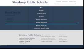 
							         Handbooks - Simsbury Public Schools								  
							    