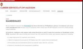 
							         Handshake – Career Services at UW-Madison – UW–Madison								  
							    