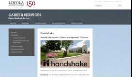 
							         Handshake: Career Services: Loyola University Chicago								  
							    