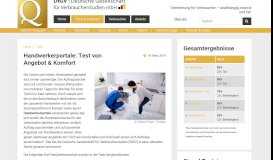 
							         Handwerkerportale: Test von Angebot & Komfort - DtGV								  
							    