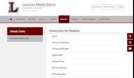 
							         Handy Links / Leestown Student Links								  
							    