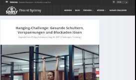
							         Hanging-Challenge: Gesunde Schultern, Verspannungen und ...								  
							    