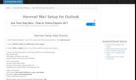 
							         Hanmail mail Setup - Outlook | hanmail.net | SmtpImap								  
							    