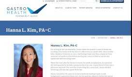 
							         Hanna L. Kim, PA-C | GANV - Gastroenterology Associates of Northern ...								  
							    