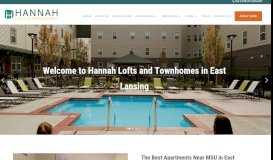 
							         Hannah Lofts: Apartments in East Lansing, MI Near MSU								  
							    