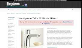 
							         Hansgrohe Talis E2 Basin Mixer - Benton's Finer Bathrooms								  
							    
