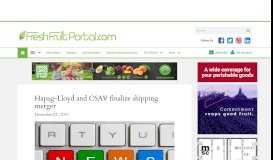 
							         Hapag-Lloyd and CSAV finalize shipping merger - Fresh Fruit Portal								  
							    