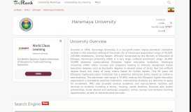 
							         Haramaya University | Ranking & Review								  
							    