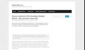 
							         Harare Institute of Technology Student Portal - hit-panel.he-ims.com ...								  
							    