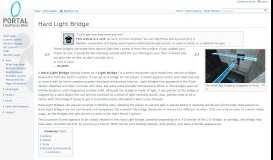 
							         Hard Light Bridge - Portal Wiki								  
							    