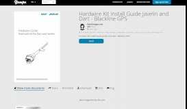 
							         Hardwire Kit Install Guide Javelin and Dart - Blackline GPS								  
							    