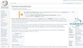 
							         Harman International Industries - Wikipedia								  
							    