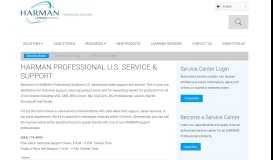 
							         HARMAN Pro Service | HARMAN Professional Solutions								  
							    
