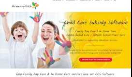 
							         Harmony Web is a popular Australia CCSS registered childcare ...								  
							    